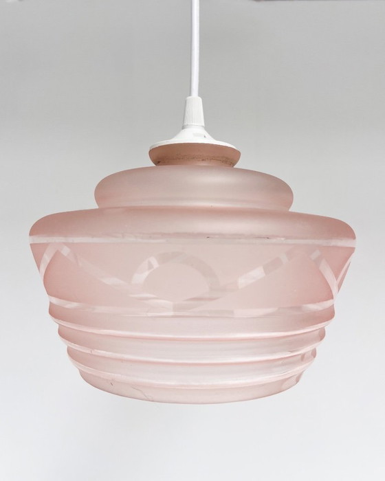 Lampada da soffitto in vetro rosa (ciascuna), anni '60 – Lampade a sospensione, Glass, Vintage (photo 3 of 10)