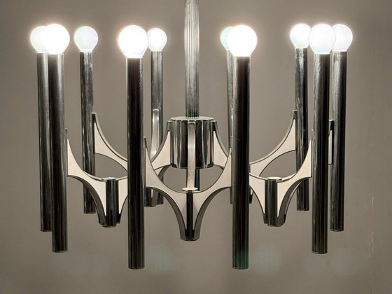 Image 1 of Lampadario di metà secolo di Gaetano Sciolari, Italia, anni '60