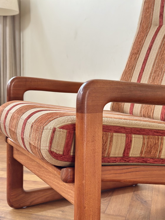 Poltrona vintage di design danese EMC in legno di teak, anni '50/'60/'70 – Poltrone, Wood, Textile (photo 14 of 15)
