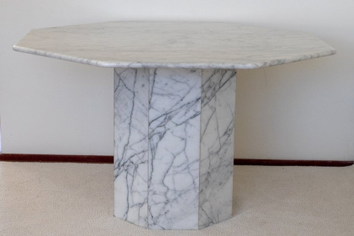 Octagonal Carrara Marble Dining Table