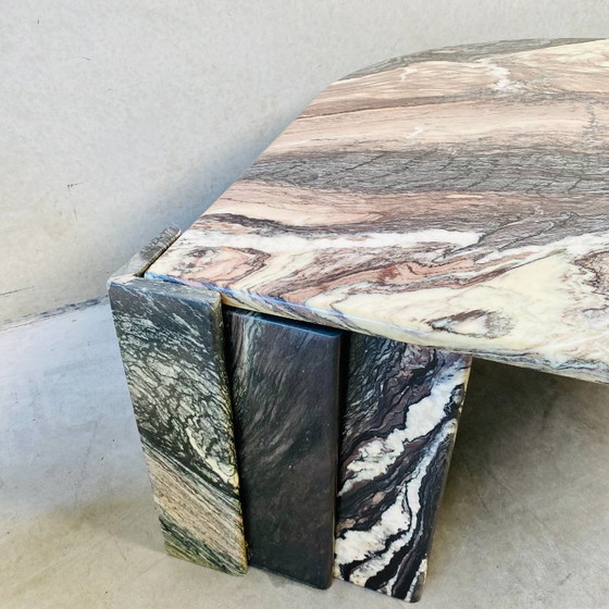 Image 1 of Italienischer Marmor Mid Century Couchtisch "Eye"