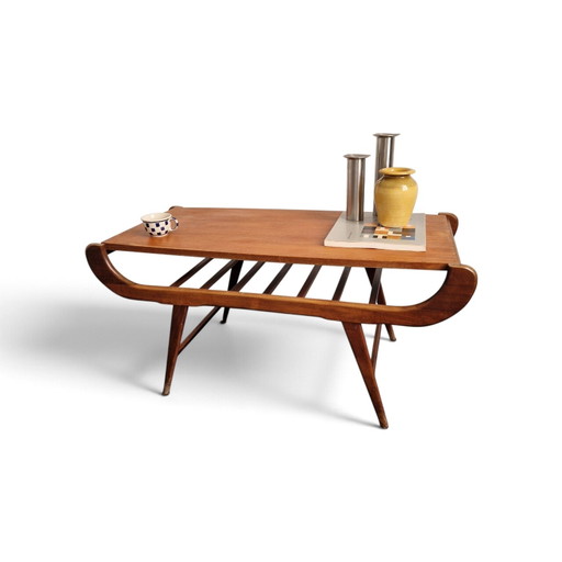 Louis van Teeffelen Teak Couchtisch 1960er Jahre