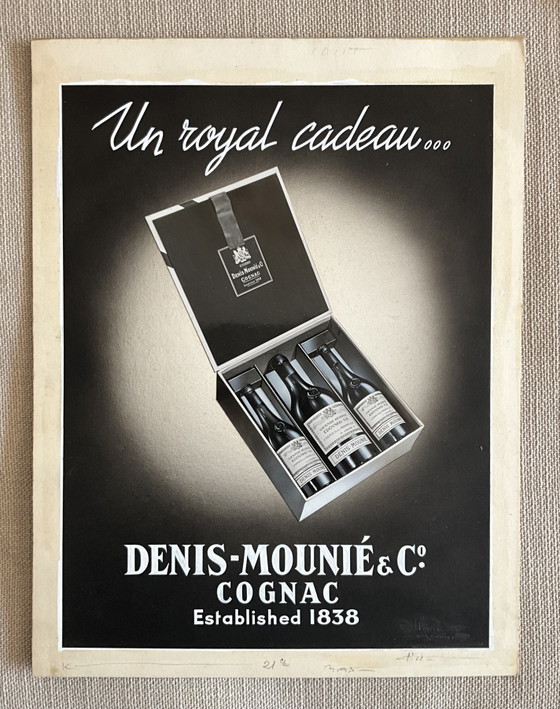 Image 1 of Original French Cognac Advertising Artwork by Henri Lemonnier