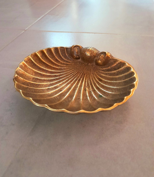 Vide poche coquillage en laiton 