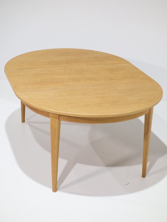 Extendable Dining table Omann Jun 55 oak vintage Danish, Wood, Brown, Mid Century Modern (photo 14 of 15)