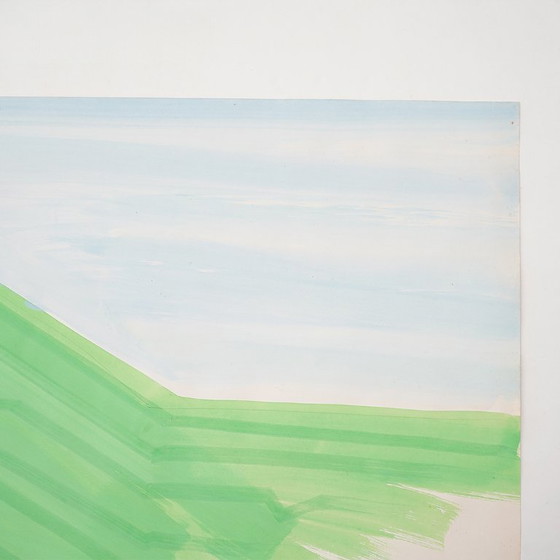 Image 1 of Mario Rossello, technique mixte sur papier, années 1970