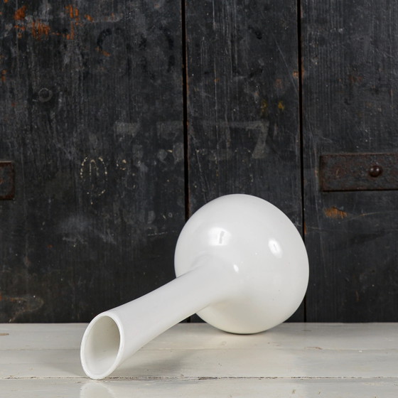 Vintage White Ceramic Rometti Vase (photo 2 of 9)