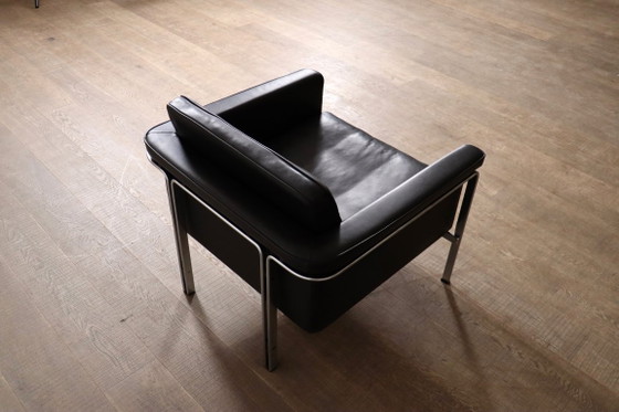 Horst Brüning Model 6912 Lounge Chair in zwart leer voor Kill International, Duitsland 1967 – Fauteuils (photo 3 of 14)