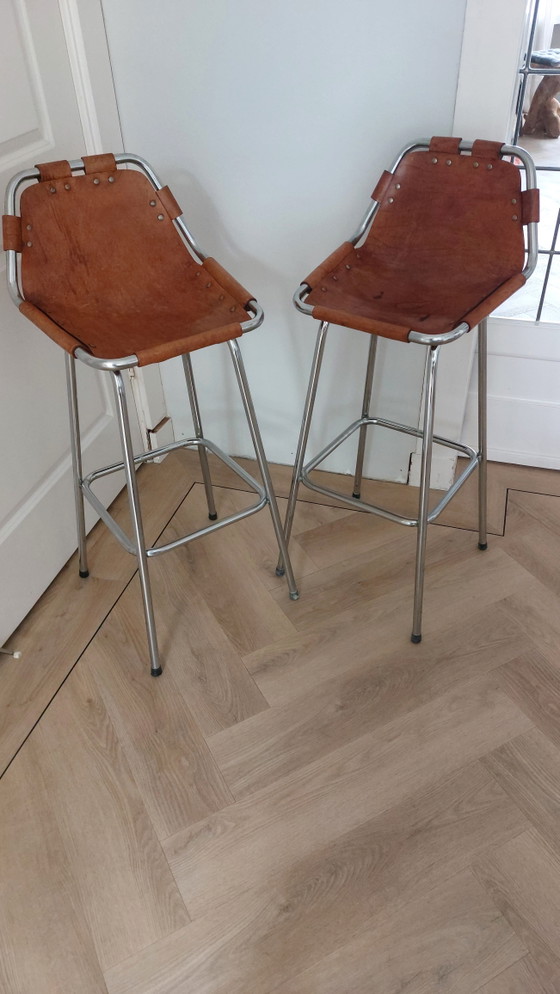 Image 1 of 2x vintage Cassina barkruk Les Arcs