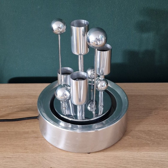 Image 1 of Lampe de table vintage Doria Leuchten « Big Ball » – Design de l'ère spatiale (années 1970, Allemagne)