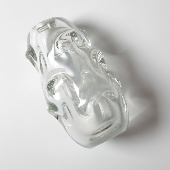 Mid-Century Clear Crystal Vase / Börne Augustsson / Åseda Glasbruk / Sweden / 1940s (photo 10 of 12)