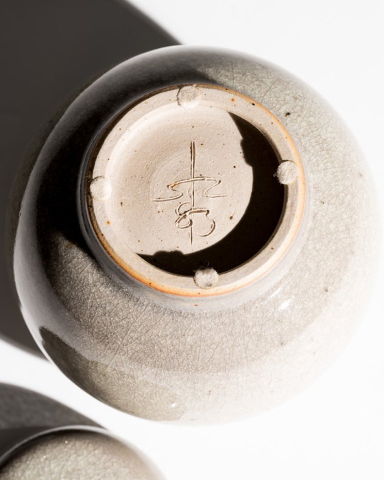 Image 1 of Wendelin Stahl Studio Ceramic Tea Caddy Lidded Vessel Alemania 1983 Studiokeramik