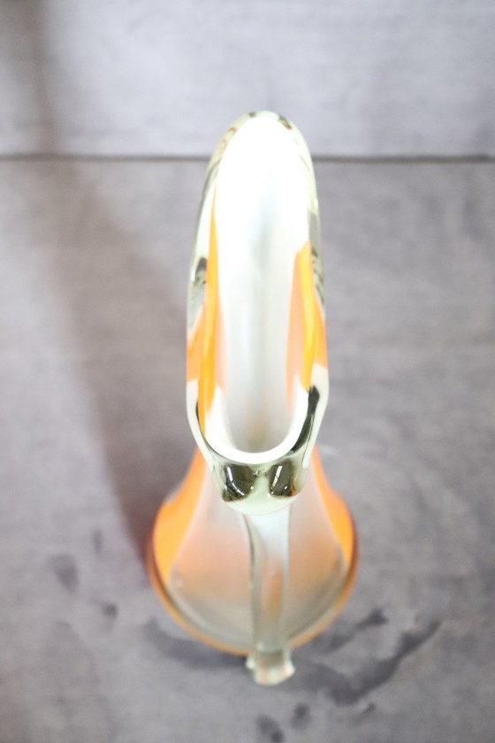 Image 1 of Gran jarrón italiano de cristal artístico de Murano, década de 1960