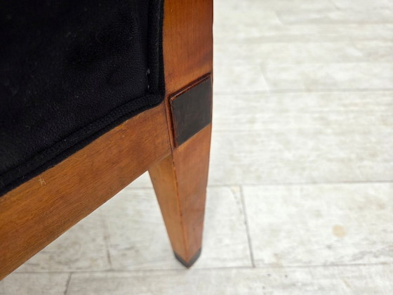 Image 1 of 1950s, Danish art deco 2-seater sofa, ash wood, furniture velour.