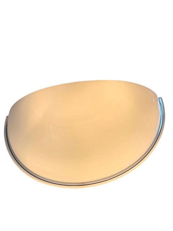 Image 1 of Murano opaline glazen set van 4 wandlampen door Vetri, Italië 1980