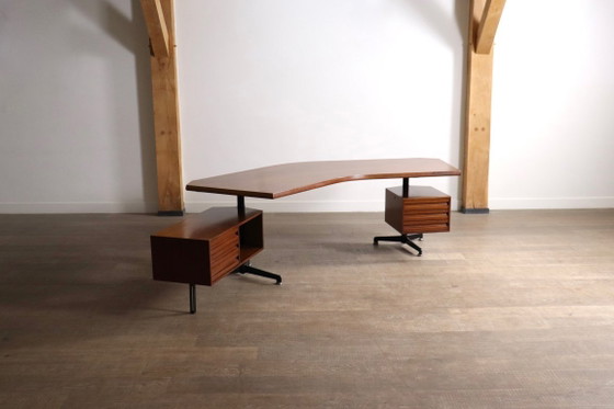 Escritorio Boomerang Osvaldo Borsani T96 para Tecno, Italia, 1956 – Wood (photo 3 of 16)
