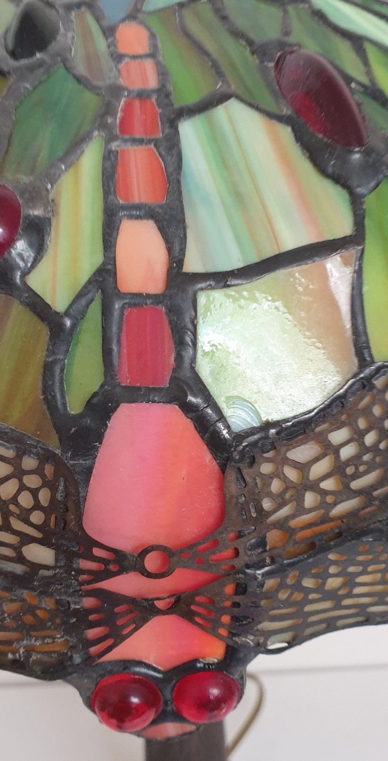 Image 1 of Tiffany table lamp 6 Dragonfly