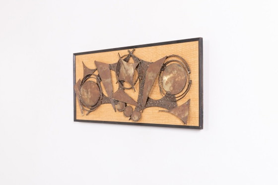 Image 1 of Deense brutalistische muursculptuur uit de jaren 70 van Henrik Horst