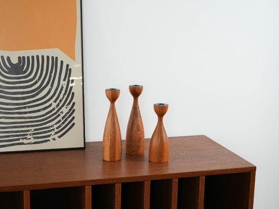 Image 1 of Teakhouten kandelaar, Deens ontwerp, jaren 70, vervaardigd door BoConcept.