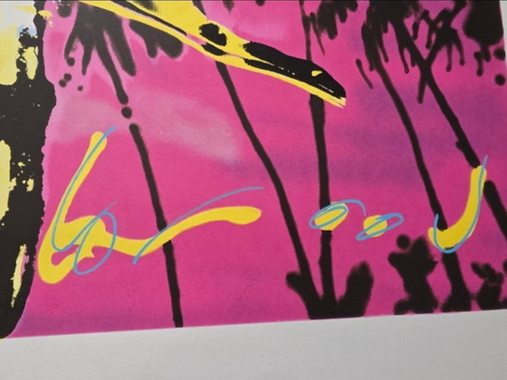 Image 1 of Herman Brood - Épreuve d'artiste "Pink Palm Indian", signée à la main (1998)