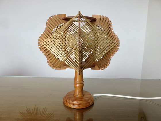 Image 1 of Lámpara escandinava de alambre y madera de los años 60 y 70