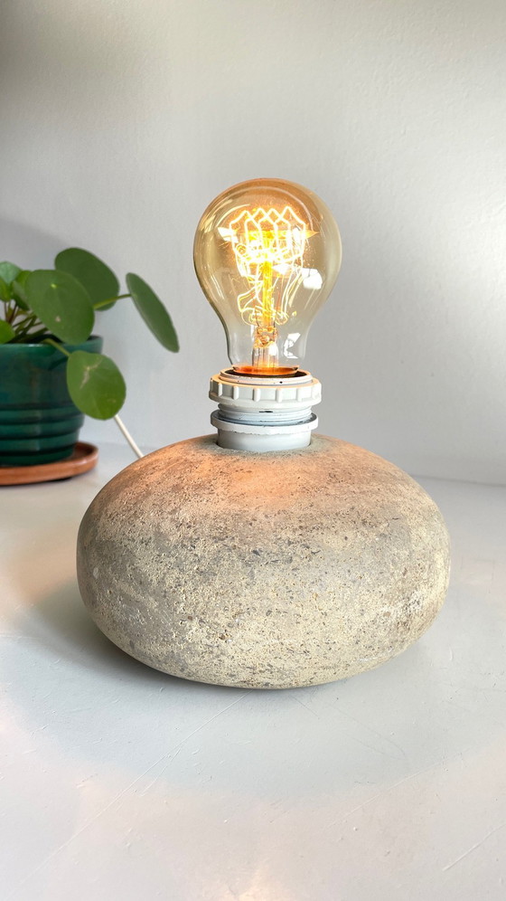 Image 1 of Vintage Natuurstenen Kiezel Lamp