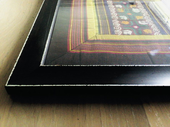 Image 1 of Handgemaakt borduurwerk uit Oezbekistan, ingelijst