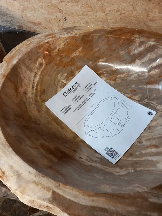 Image 1 of Waschbecken/Spüle aus versteinertem Holz von Differentz, 39 cm Durchmesser