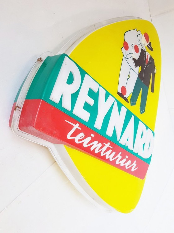 Image 1 of Insegna in plastica stampata degli anni '50 - Reynard Dyer - Vintage anni '50