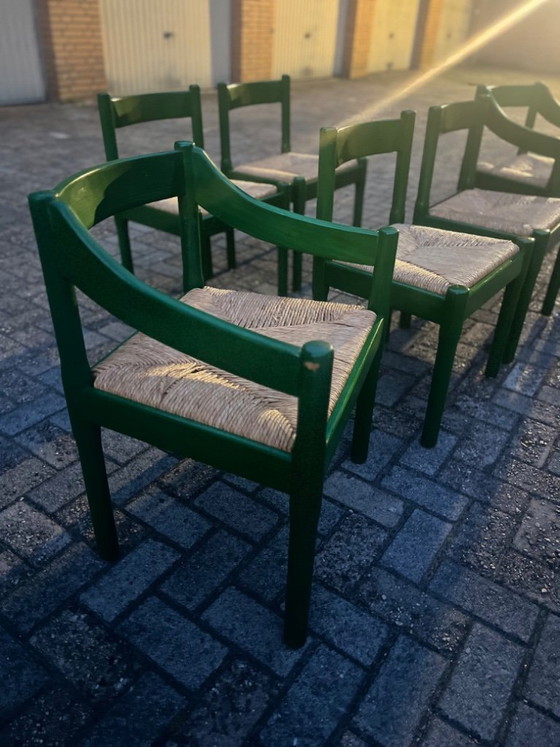 Image 1 of Cassina „Carimate“ Dining Set (7 pieces) - attributed to Vico Magistretti , 1960s