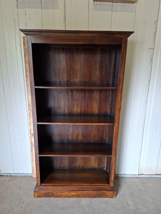 Image 1 of Colonial teak bookcase dimensions: 98x35cm and 180cm high.