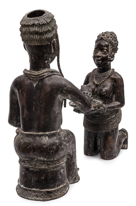 Image 1 of Bronze "L'Offrande De Cauris", Benin, 1950