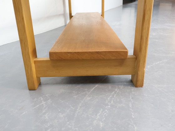 Image 1 of Vintage Lattenbank Eikenhout Handgemaakt