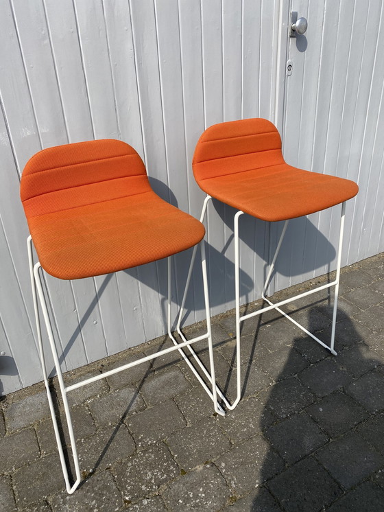 Image 1 of 2 sgabelli da bar arancioni retrò vintage