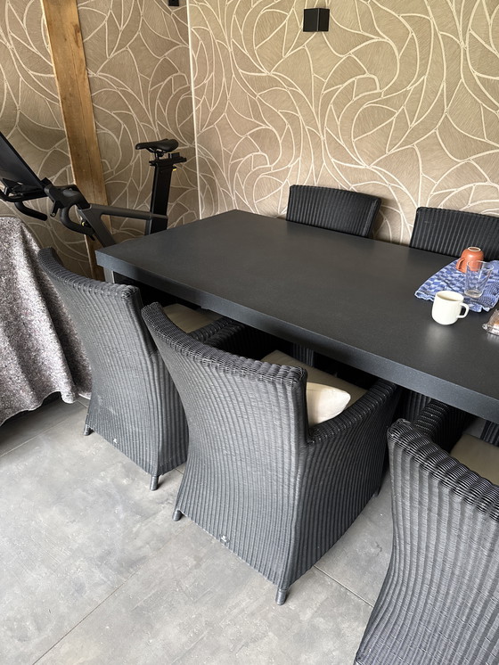 Image 1 of Borek Caesarstone tuintafel (240x100cm) met 6 Nova stoelen