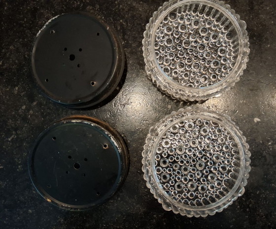 2 Vintage "bubble" glass ceiling or wall lights; Helena Tynell 1960s – Glashütte Limburg, Metal (photo 5 of 15)