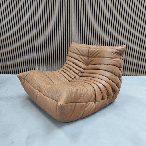 Ligne Roset Togo - Monoplace Cuir Naturel Cognac