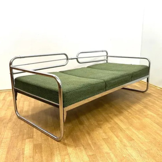 Image 1 of Bauhaus Chromen bank van Slezák, Tsjechoslowakije, jaren dertig