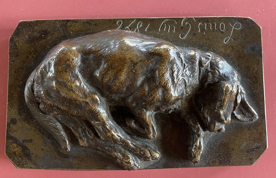 Image 1 of Louis Guy Bronzen Slapende Basset