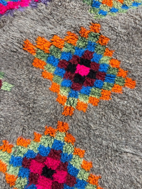 Image 1 of Marokkanischer Berberteppich Beni Ouarain M’rirt, handgewebt aus Wolle, geometrisches und farbenfrohes Design