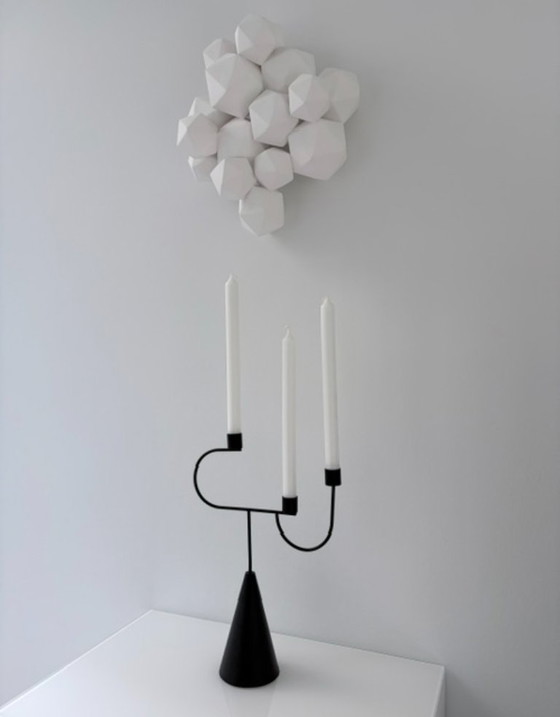 Ferm Living design candle holder black metal 3-armed (photo 5 of 10)