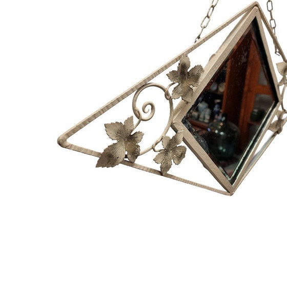 Image 1 of Miroir en métal de style Art déco français, vers 1930