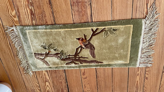 Image 1 of Vintage zijden vogelkleed - 75x28cm