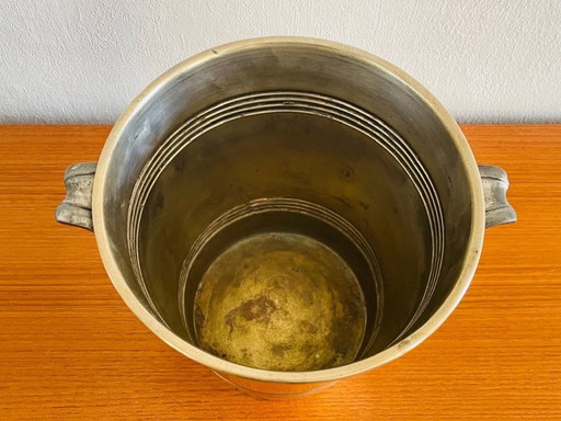 Seau à champagne Art déco en métal argenté par Argit, années 1920