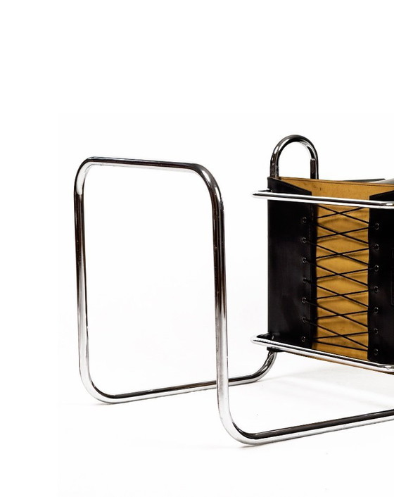 Image 1 of vintage “Terrj” stoel van chroom en leer van Luigi Saccardo voor Arrmet – Italië, jaren 70