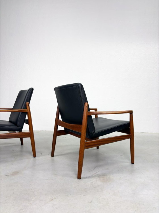 'Viken' Armchairs by Tove & Edvard Kindt Larsen for OPE – Leather, Wood (photo 4 of 20)