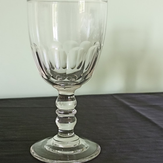 Image 1 of Magnífico juego de vasos antiguos de uranio – Soplados a mano – ca. 1900