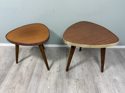 2 vintage Danish Mid - Century side tables plant tables