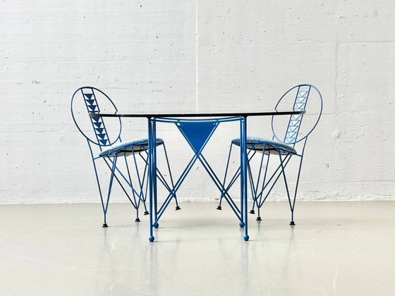 Image 1 of Rare dining set by Frank Lloyd Wright for Cassina, First Edition I Maestri, 1980s