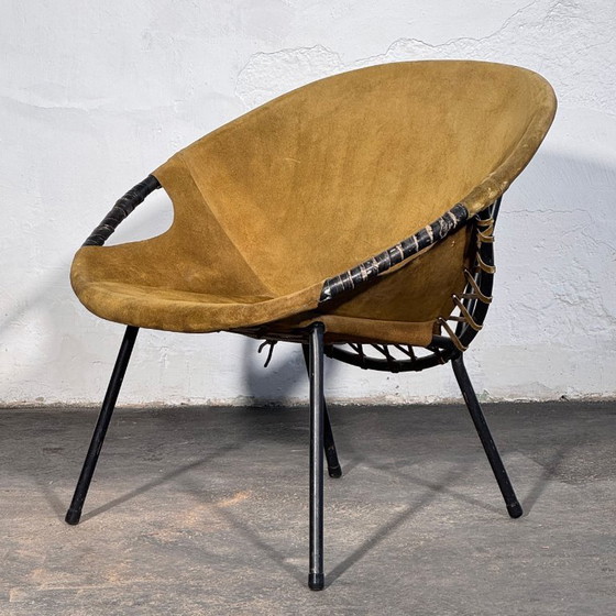 Image 1 of Lusch and Co. "Balloon" leren fauteuil, jaren 60